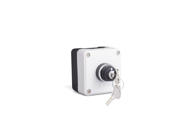P Series Plastic 1 Hole BDAC20 + C3BK (NO) + C4BK (NC) Grey-Black Control Box
